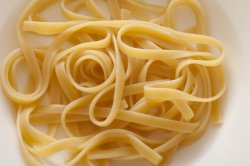 Plain Cooked Pasta in White Bowl