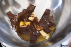 Dollops of butter and chocolate melting