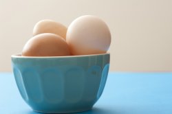brown and white farm eggs