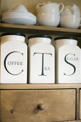 Coffee, Tea, Sugar canisters or jars