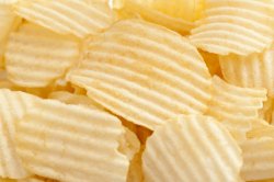 Background texture of crinkle cut crisps