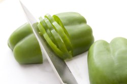 Cut green pepper