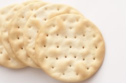 Close-up of several crackers