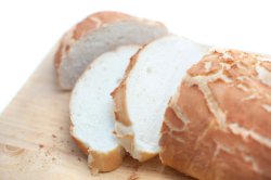 Sliced fresh white crusty bread