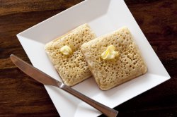 crumpets with butter