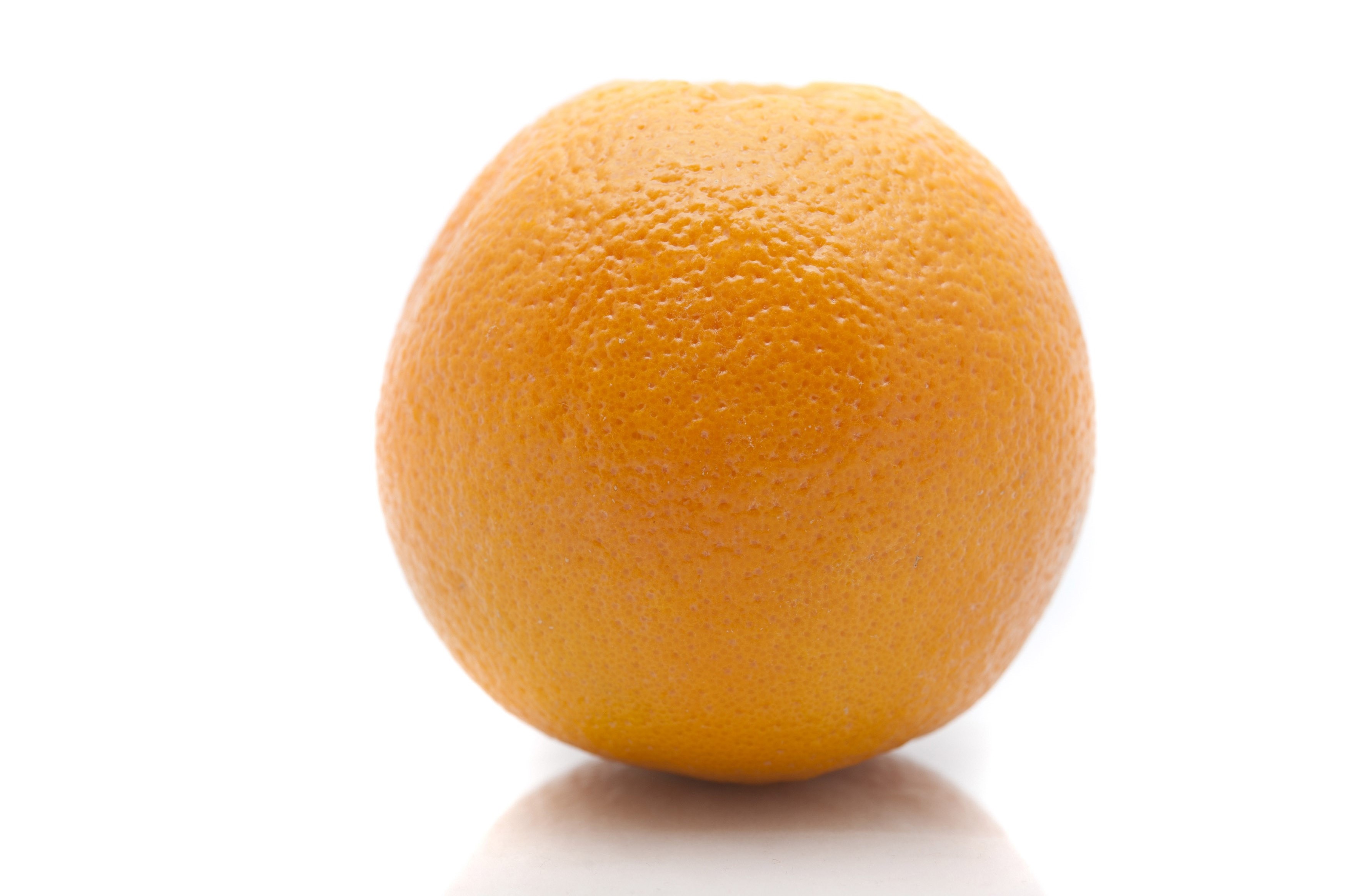 One whole fresh orange - Free Stock Image