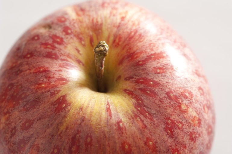 Close-up of fresh red apple. Macro