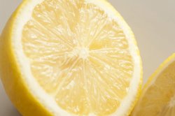 Close-up of cut lemon