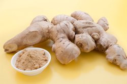 Root ginger and ground spice