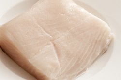 Raw piece of mackerel fish