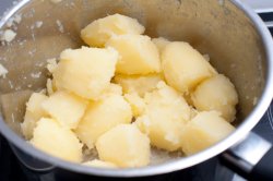 Parboiled diced potatoes